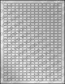 Sheet of 0.45" x 0.3" Void Silver Polyester labels