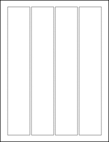 Sheet of 1.75" x 10" Standard White Matte labels