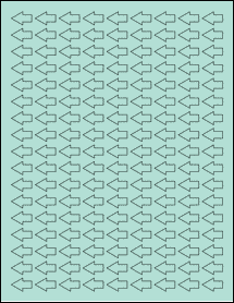 Sheet of 0.75" x 0.4836" Pastel Green labels