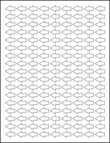 Sheet of 0.75" x 0.4836" Weatherproof Polyester Laser labels