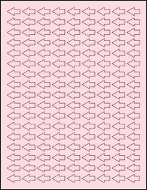 Sheet of 0.75" x 0.4836" Pastel Pink labels