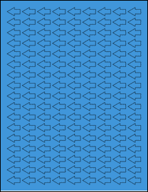 Sheet of 0.75" x 0.4836" True Blue labels