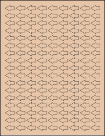 Sheet of 0.75" x 0.4836" Light Tan labels