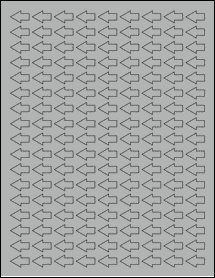 Sheet of 0.75" x 0.4836" True Gray labels