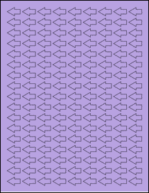 Sheet of 0.75" x 0.4836" True Purple labels