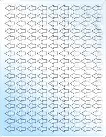 Sheet of 0.75" x 0.4836" White Gloss Inkjet labels