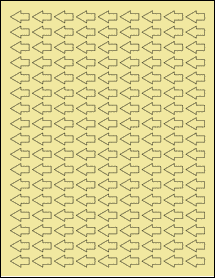 Sheet of 0.75" x 0.4836" Pastel Yellow labels