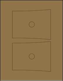 Sheet of 5.2224" x 4.1277" Brown Kraft labels