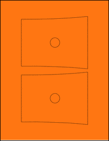 Sheet of 5.2224" x 4.1277" Fluorescent Orange labels