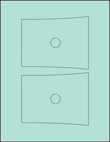 Sheet of 5.2224" x 4.1277" Pastel Green labels