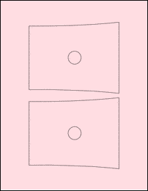 Sheet of 5.2224" x 4.1277" Pastel Pink labels