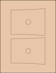 Sheet of 5.2224" x 4.1277" Light Tan labels