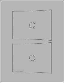 Sheet of 5.2224" x 4.1277" True Gray labels