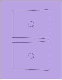 Sheet of 5.2224" x 4.1277" True Purple labels