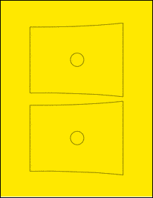 Sheet of 5.2224" x 4.1277" True Yellow labels