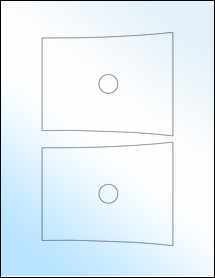 Sheet of 5.2224" x 4.1277" White Gloss Laser labels