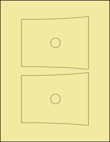 Sheet of 5.2224" x 4.1277" Pastel Yellow labels