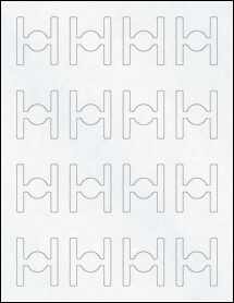 Sheet of 1.5" x 1.75" Clear Matte Inkjet labels