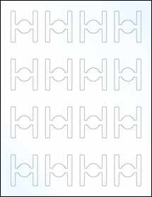 Sheet of 1.5" x 1.75" Clear Gloss Inkjet labels