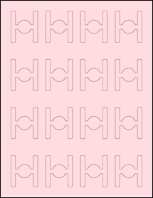 Sheet of 1.5" x 1.75" Pastel Pink labels