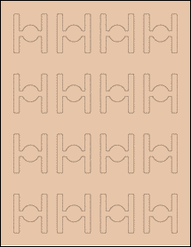 Sheet of 1.5" x 1.75" Light Tan labels