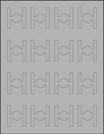 Sheet of 1.5" x 1.75" True Gray labels