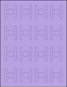 Sheet of 1.5" x 1.75" True Purple labels