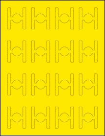 Sheet of 1.5" x 1.75" True Yellow labels