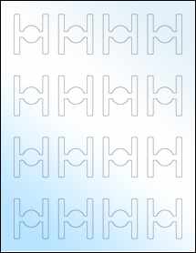 Sheet of 1.5" x 1.75" White Gloss Inkjet labels