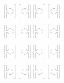 Sheet of 1.5" x 1.75" Weatherproof Gloss Inkjet labels