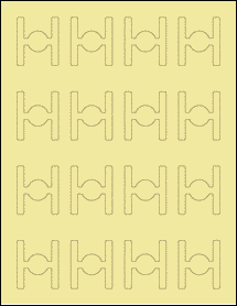 Sheet of 1.5" x 1.75" Pastel Yellow labels