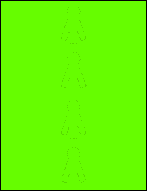 Sheet of 1.5" x 2.25" Fluorescent Green labels