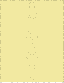 Sheet of 1.5" x 2.25" Pastel Yellow labels
