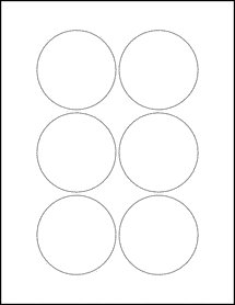 Sheet of 2.875" Circle  labels
