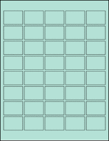 Sheet of 1.5" x 1.0625" Pastel Green labels