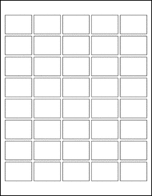 Sheet of 1.5" x 1.0625" 100% Recycled White labels