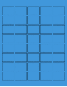 Sheet of 1.5" x 1.0625" True Blue labels