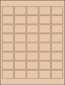 Sheet of 1.5" x 1.0625" Light Tan labels