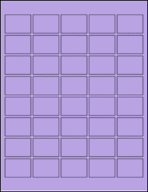 Sheet of 1.5" x 1.0625" True Purple labels