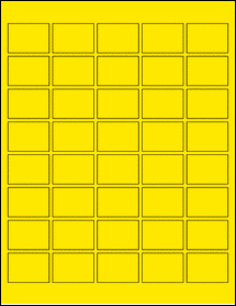 Sheet of 1.5" x 1.0625" True Yellow labels