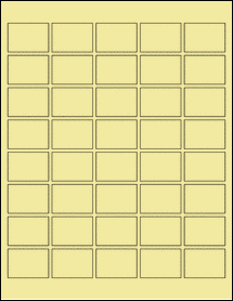 Sheet of 1.5" x 1.0625" Pastel Yellow labels