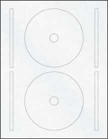 Sheet of 4.65" Full Face CD Clear Matte Inkjet labels