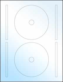 Sheet of 4.65" Full Face CD White Gloss Inkjet labels