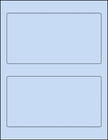 Sheet of 7.5" x 4" Pastel Blue labels