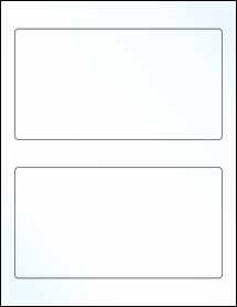 Sheet of 7.5" x 4" Clear Gloss Inkjet labels