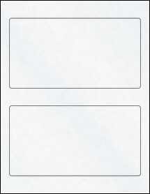 Sheet of 7.5" x 4" Clear Matte Laser labels