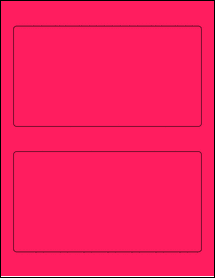 Sheet of 7.5" x 4" Fluorescent Pink labels