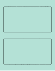 Sheet of 7.5" x 4" Pastel Green labels