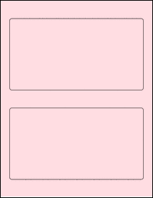 Sheet of 7.5" x 4" Pastel Pink labels