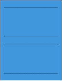 Sheet of 7.5" x 4" True Blue labels